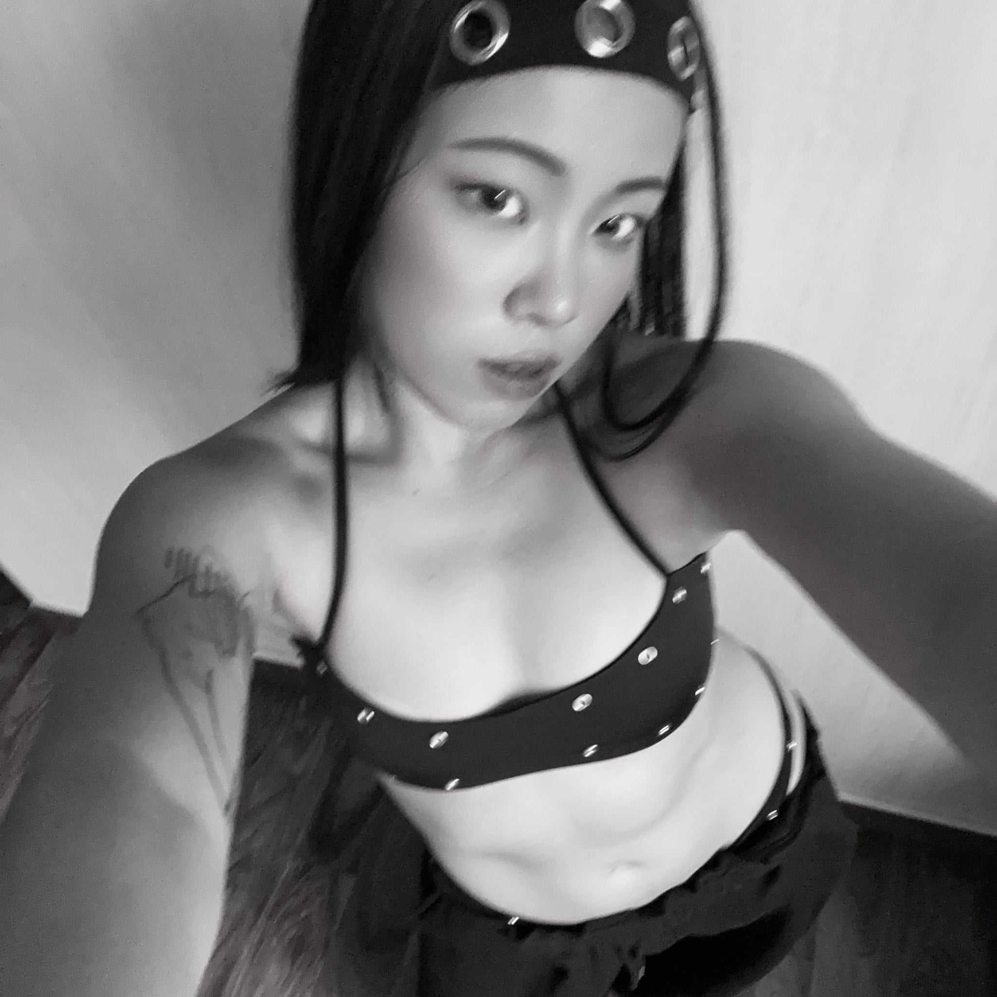 Pierced Noir Bikini & Hairband